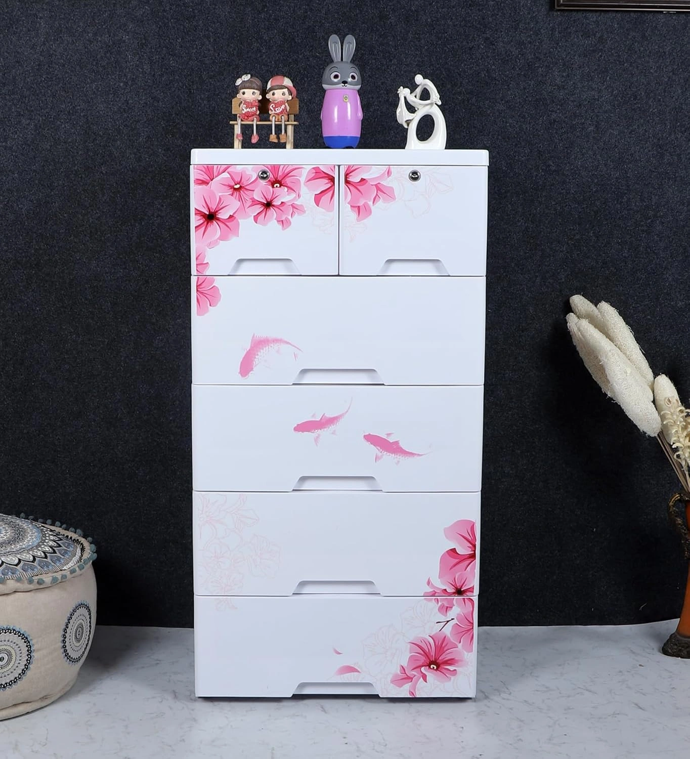 Charming 5-Drawer Kids Chest – Sweet Dreams & Stylish Storage!